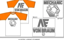 AE Mechanic Raglan T-Shirt L Orange/White