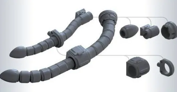 1/144 Builders Parts: MS Pipe 01 (Dark Gray)