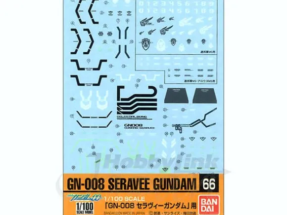1/100 GD-66 GN-008 Seravee Gundam Decals