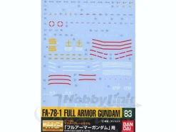 1/100 GD-83 MG Full Armor Gundam Decal