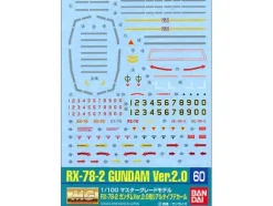 1/100 GD-60 MG Gundam Ver.2.0 Real Type Decals