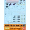 1/100 GD-61 MG RGM-79 GM Ver.2.0 Decals