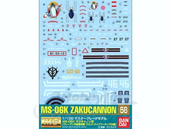 1/100 GD-58 MG Zaku Cannon Decals