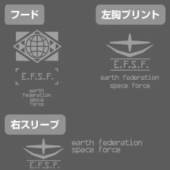 Gundam: Earth Federation Space Force Design Fleece Jacket M