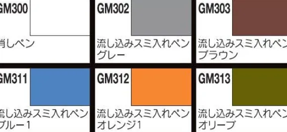 Gundam Marker Extra Thin Type for Panel Lines Set (Renewal)