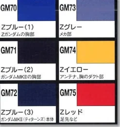 Gundam Marker Z Gundam Basic Set (6pcs)