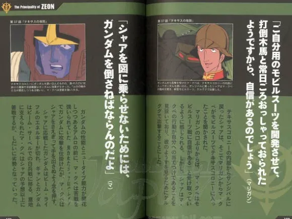Gundam Principality of Zeon All Remarks (One Year War)