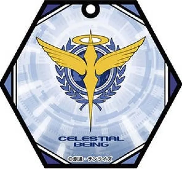 Gundam 00: Stained Glass Art Keychain Celestial Being