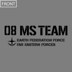 Gundam - 08th MS Team Heavy Weight T-shirt MIX GRAY L