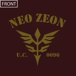 Gundam UC: Neo Zeon Heavy Weight T-shirt BURGUNDY L