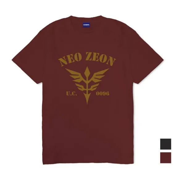 Gundam UC: Neo Zeon Heavy Weight T-shirt BURGUNDY L