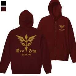 Gundam UC: Neo Zeon Zip Hoodie BURGUNDY XL