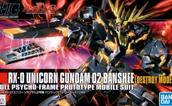 1/144 HGUC RX-0 Unicorn Gundam 02 Banshee (Destroy Mode)
