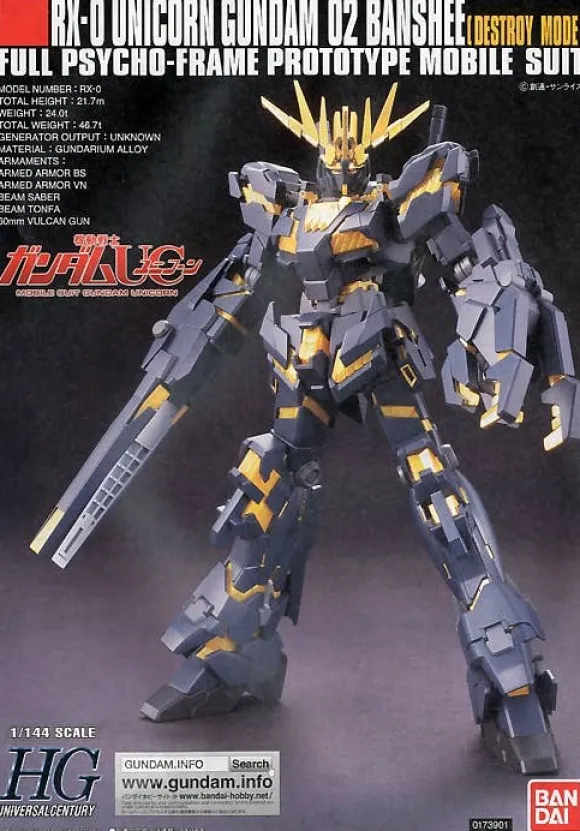 1/144 HGUC RX-0 Unicorn Gundam 02 Banshee (Destroy Mode)