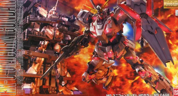 1/100 MG Unicorn Gundam HD Color + MS Cage