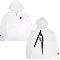 Mobile Suit Gundam: Char's Counterattack: RX-93 NU Gundam Zip Hoodie / White-XL