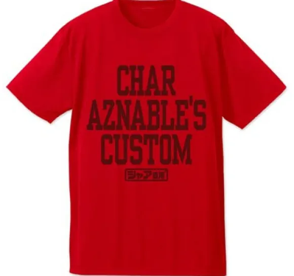Mobile Suit Gundam: Char's 3 Times Dry T-Shirt: Red-L