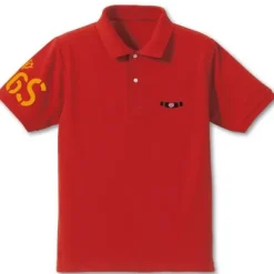 Mobile Suit Gundam Char's Zaku Mono-Eye Embroidered Polo Shirt Red-XL