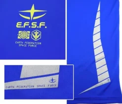 Mobile Suit Gundam: Earth Federation Forces Dry T-Shirt / Cobalt Blue-Xl