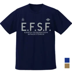 Mobile Suit Gundam: Earth Federation Space Force Dry T-Shirt / Navy-L