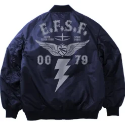 Mobile Suit Gundam: Earth Federation Space Force MA-1 Jacket Navy M