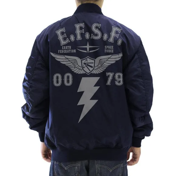 Mobile Suit Gundam: Earth Federation Space Force MA-1 Jacket Navy M