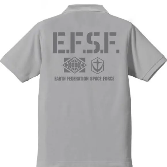 Mobile Suit Gundam: Earth Federation Space Force Polo Shirt / Gray-M
