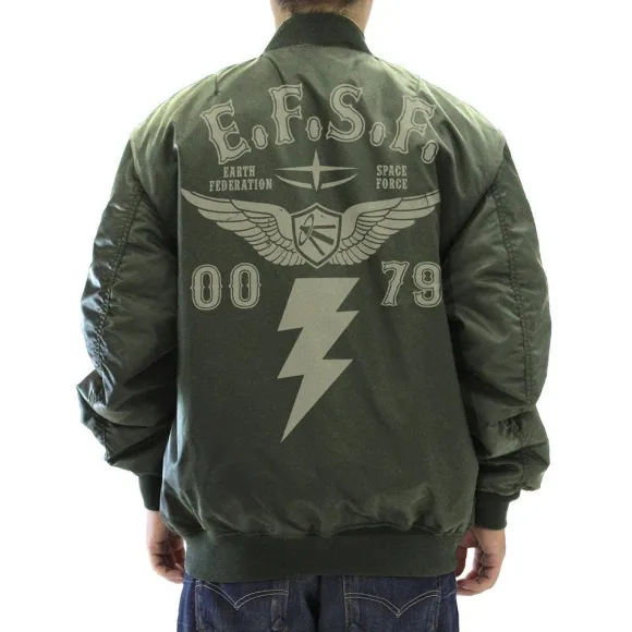 Mobile Suit Gundam: Earth Federation Space Force MA-1 Jacket Moss L