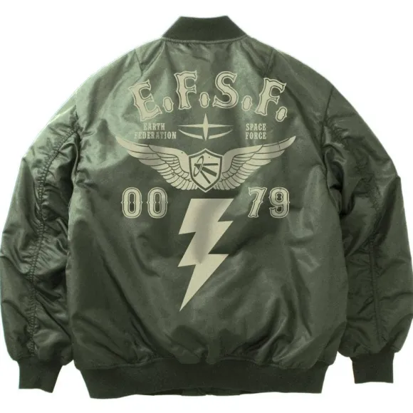 Mobile Suit Gundam: Earth Federation Space Force MA-1 Jacket Moss XL