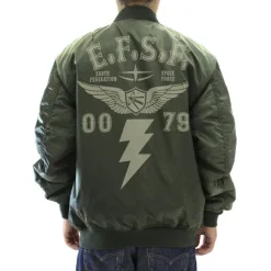 Mobile Suit Gundam: Earth Federation Space Force MA-1 Jacket Moss XL