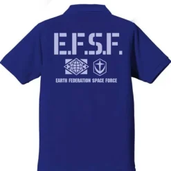 Mobile Suit Gundam: Earth Federation Space Force Polo Shirt / Cobalt Blue-M
