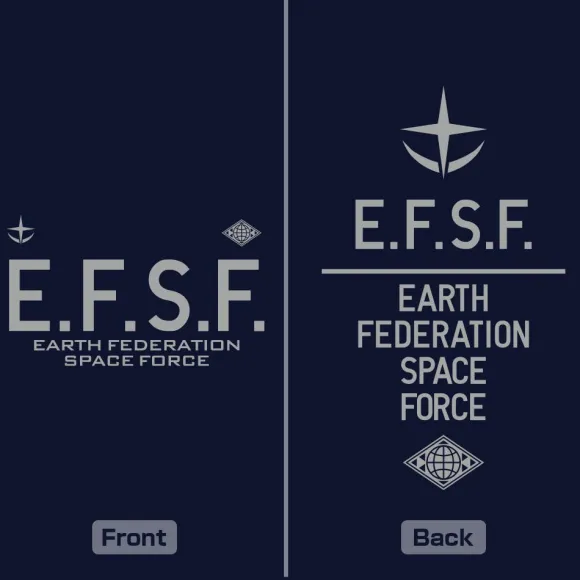 Mobile Suit Gundam: Earth Federation Space Force Dry T-Shirt / Navy-M