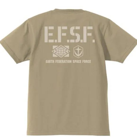Mobile Suit Gundam E.F.S.F Heavyweight T-Shirt Sand Khaki M