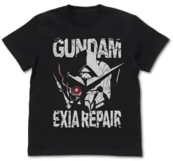 Mobile Suit Gundam 00: Gundam Exia Repair Head T-shirt: Black - M