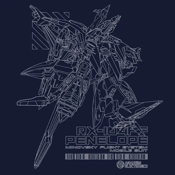 Mobile Suit Gundam: Hathaway's Flash: Penelope T-shirt Navy M