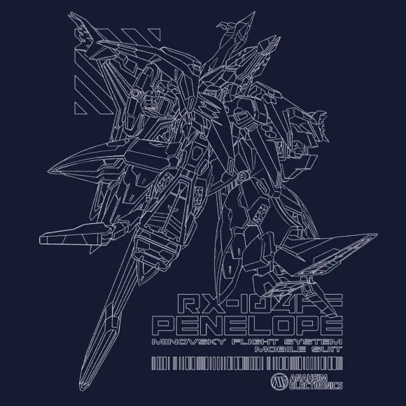 Mobile Suit Gundam Hathaway's Flash: Penelope T-Shirt / Navy-M