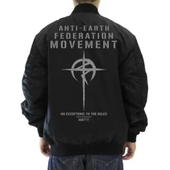 Mobile Suit Gundam: Hathaway's Flash: Mafty MA 1 Jacket Black M