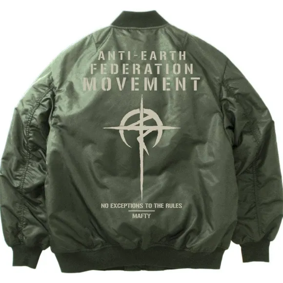 Mobile Suit Gundam: Hathaway's Flash: Mafty MA 1 Jacket Moss XL
