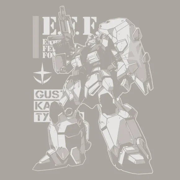 Mobile Suit Gundam: Hathaway's Flash: Gustav Karl 00 T-shirt LIGHT GRAY M