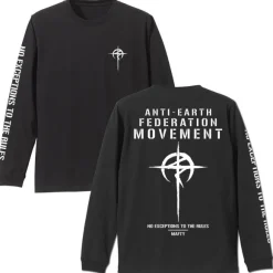 Mobile Suit Gundam: Hathaway's Flash: Mafty Sleeve Rib Long Sleeve T-shirt Black S