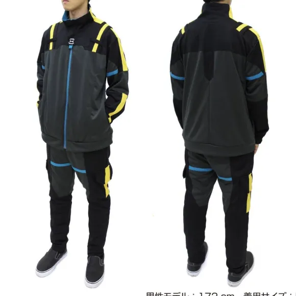 Mobile Suit Gundam: Hathaway's Flash: Hathaway Pilot Suit Design Jersey (Top and Bottom Set) XL