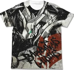 Mobile Suit Gundam: Iron-Blooded Orphans: Gundam Barbatos Lupus Full Graphic T-Shirt / White-L