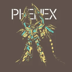 Mobile Suit Gundam Narrative: Unicorn Gundam Unit 3 Phenex T-shirt CHARCOAL M