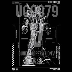 Mobile Suit Gundam: Operation V RX-78-2 Gundam T-Shirt / Black-XL