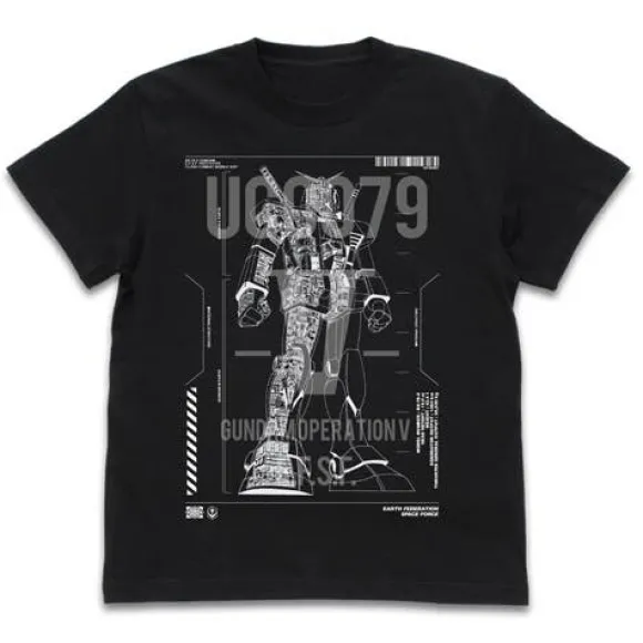 Mobile Suit Gundam: Operation V RX 78 2 Gundam T-Shirt Black S