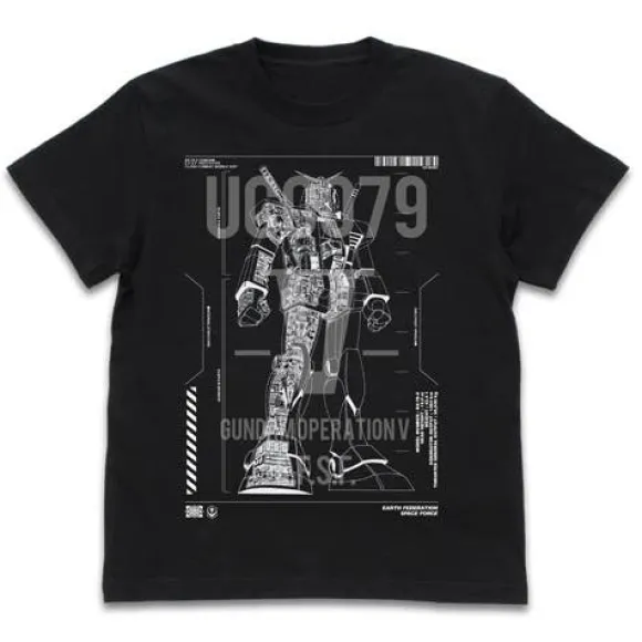 Mobile Suit Gundam: Operation V RX 78 2 Gundam T-Shirt Black XL