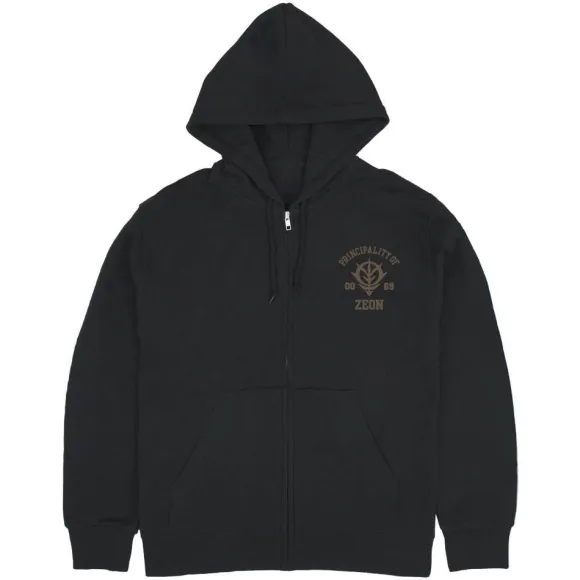 Mobile Suit Gundam: Principality Of Zeon Zip Hoodie Ver2.0 / Black-M