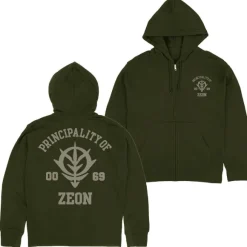 Mobile Suit Gundam: Principality Of Zeon Zip Hoodie Ver2.0 / Moss-XL