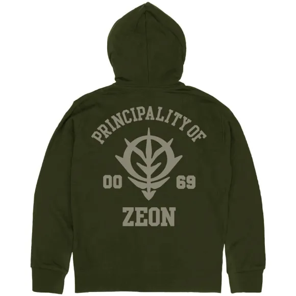 Mobile Suit Gundam: Principality Of Zeon Zip Hoodie Ver2.0 / Moss-XL