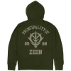 Mobile Suit Gundam: Principality Of Zeon Zip Hoodie Ver2.0 / Moss-XXL